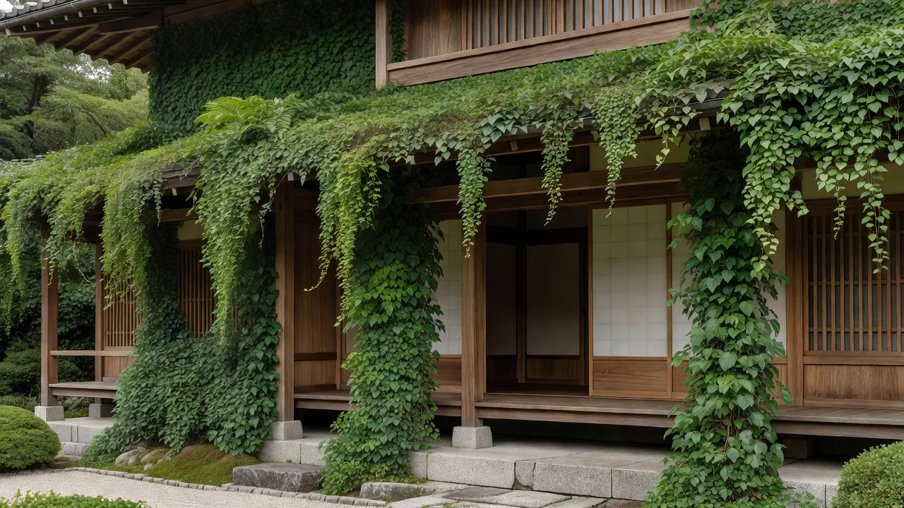 蔦の建築ファサード