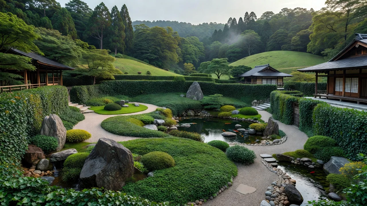 広大な庭園